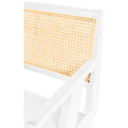 Meridian Abby Cream Vegan Leather Dining Arm Chair