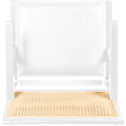 Meridian Abby Cream Vegan Leather Dining Arm Chair