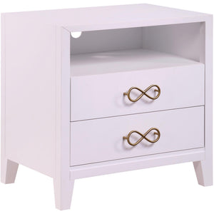 Meridian Bowtie Pink / Gold Night Stand