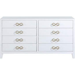 Meridian Bowtie White / Gold Dresser