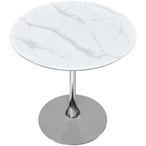 Meridian Holly Chrome Counter Height Table (3 Boxes)