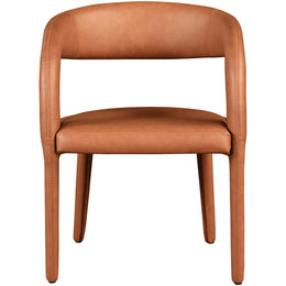 Meridian Sylvester Cognac Vegan Leather Dining Chair