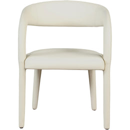 Meridian Sylvester Cream Vegan Leather Dining Chair