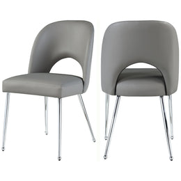 Meridian Logan Grey Vegan Leather Dining Chair