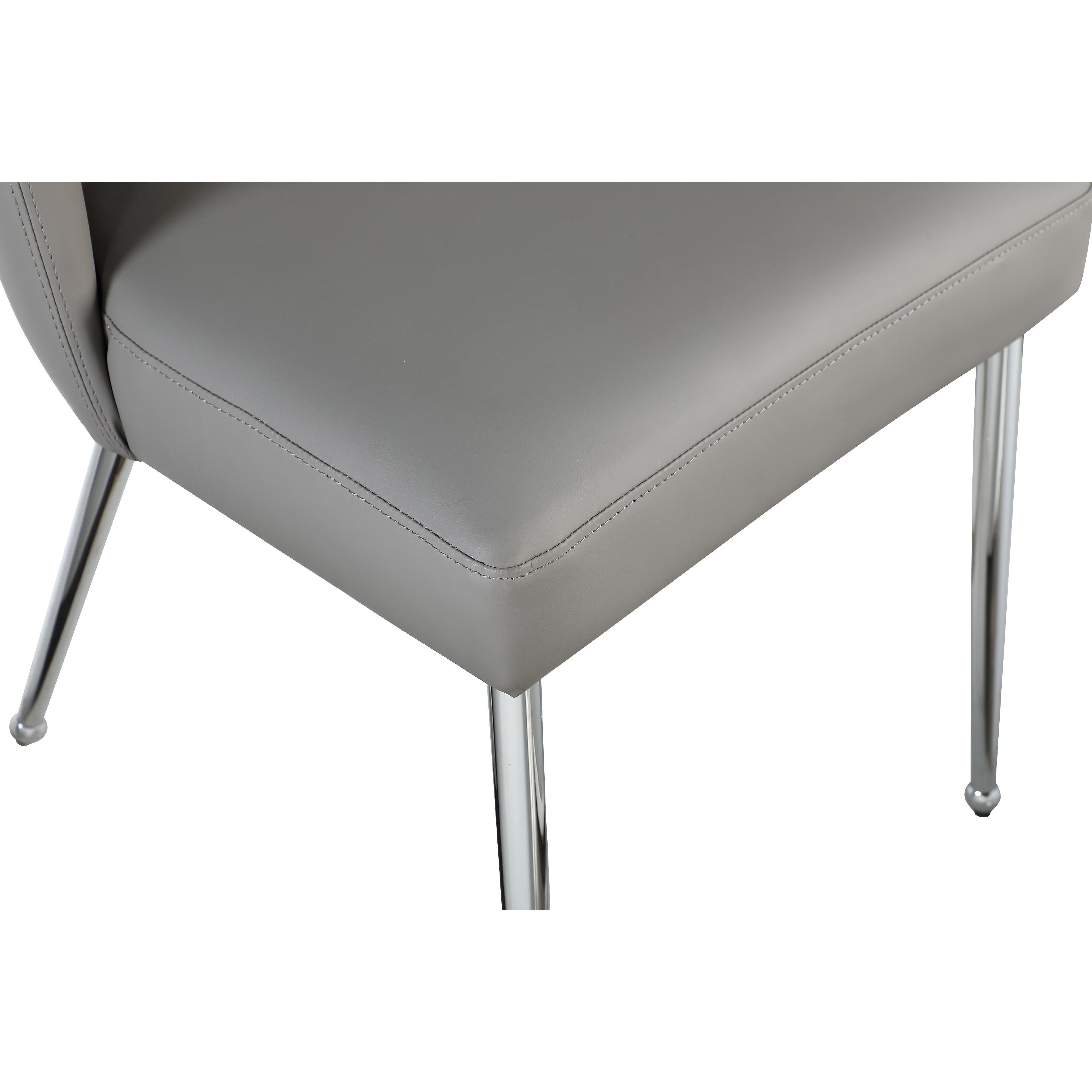 Meridian Logan Grey Vegan Leather Dining Chair