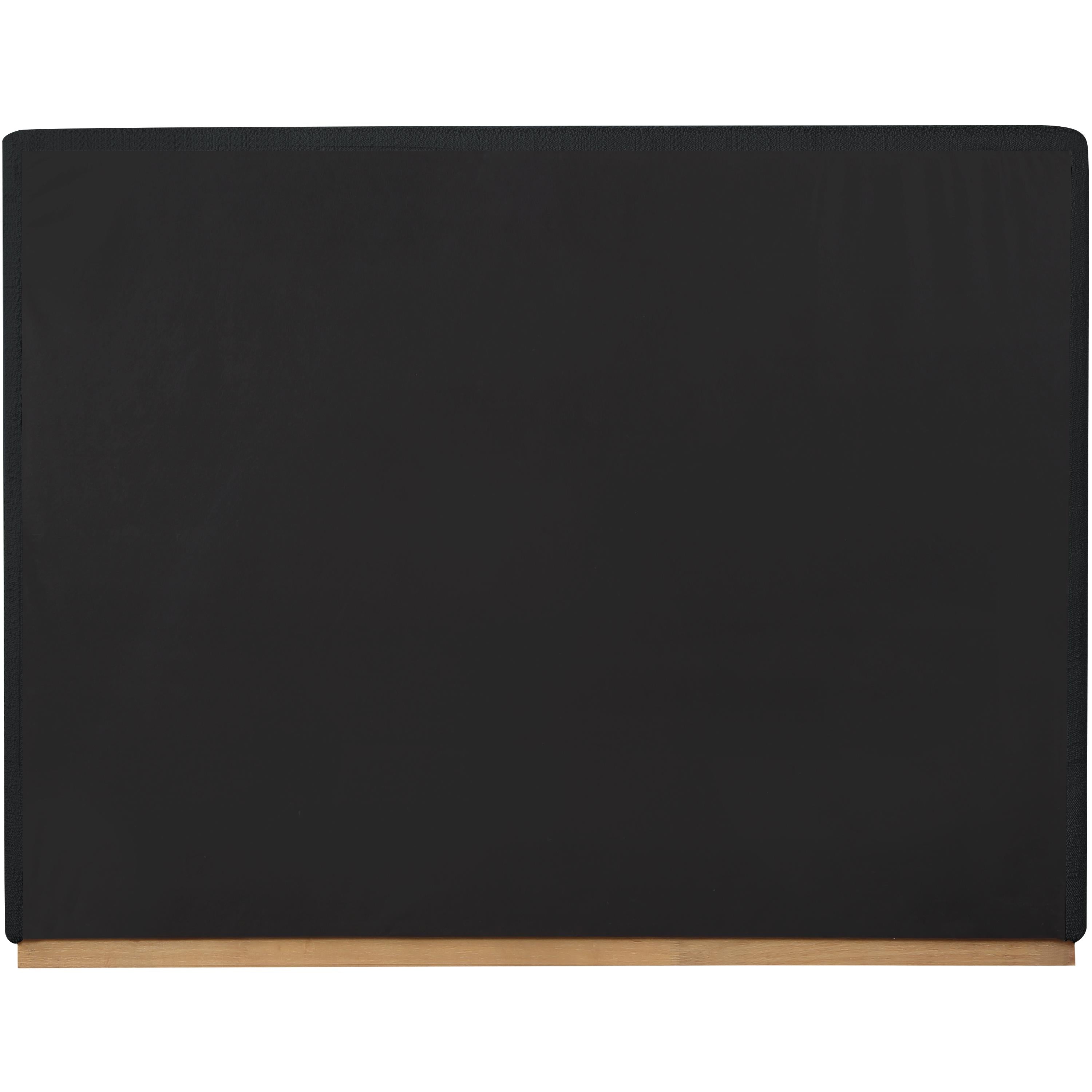 Meridian Monaco Black Boucle Fabric Queen Bed