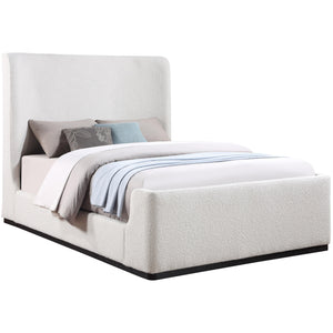 Meridian Oliver Cream Boucle Fabric King Bed (3 Boxes)
