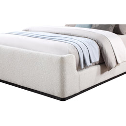 Meridian Oliver Cream Boucle Fabric King Bed (3 Boxes)