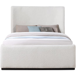 Meridian Oliver Cream Boucle Fabric Queen Bed (3 Boxes)