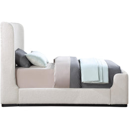 Meridian Oliver Cream Boucle Fabric Twin Bed (3 Boxes)