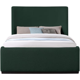 Meridian Oliver Green Boucle Fabric Queen Bed (3 Boxes)