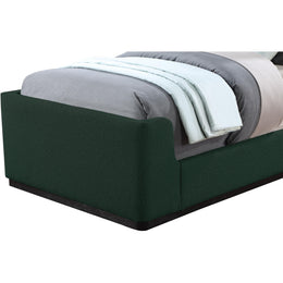 Meridian Oliver Green Boucle Fabric Twin Bed (3 Boxes)