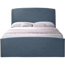 Meridian Tess Blue Velvet King Bed (3 Boxes)