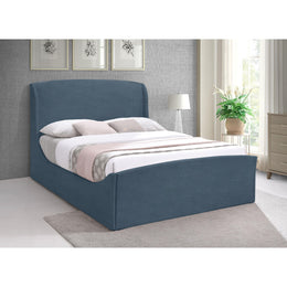 Meridian Tess Blue Velvet Queen Bed (3 Boxes)