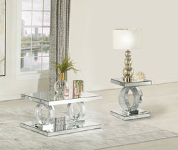 Breena Mirrored Coffee and End Table Set