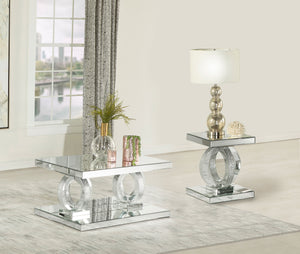 Breena Mirrored Coffee and End Table Set