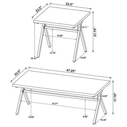 Colmar Engineered Wood Coffee Table Set Golden Oak