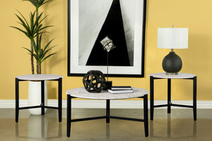 Tandi Faux Marble Coffee and End Table Set White