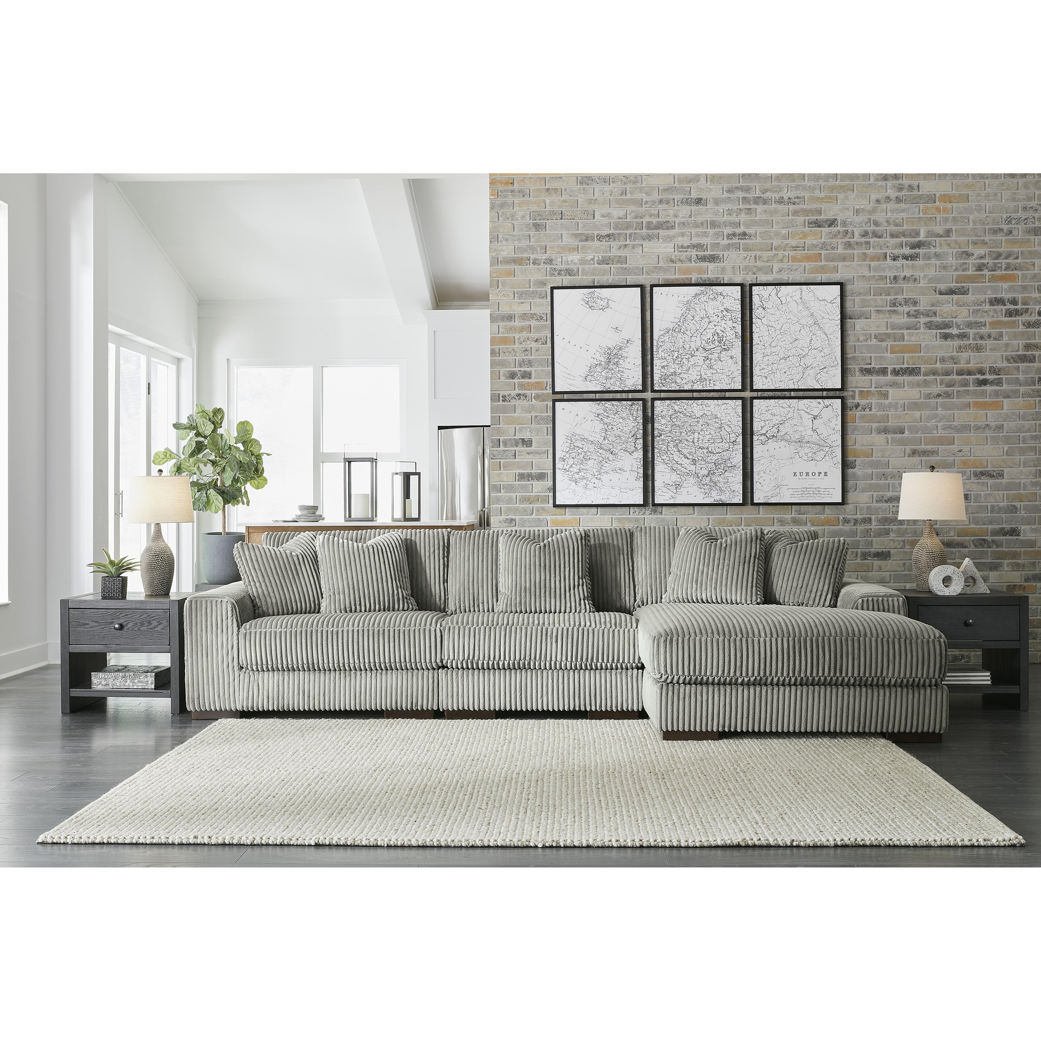 Swipe Furniture Exclusive Design Lindyn Fabric 3 pc Sectional 2110564/2110546/2110517