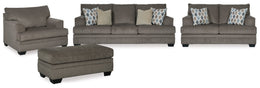 Dorsten Sofa Chaise, Chair, and Ottoman
