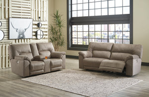 Caveman Den PWR REC Loveseat/CON/ADJ HDRST