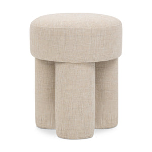 Meridian Larson Beige Polyester Fabric Ottoman/Stool