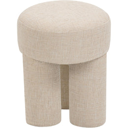 Meridian Larson Beige Polyester Fabric Ottoman/Stool