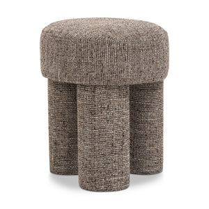 Meridian Larson Brown Polyester Fabric Ottoman/Stool
