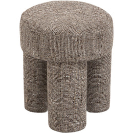 Meridian Larson Brown Polyester Fabric Ottoman/Stool