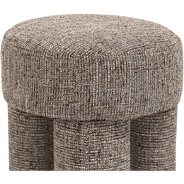 Meridian Larson Brown Polyester Fabric Ottoman/Stool