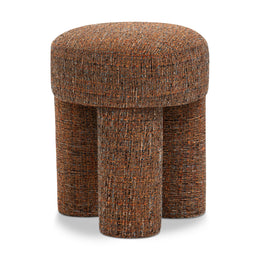Meridian Larson Cognac Polyester Fabric Ottoman/Stool