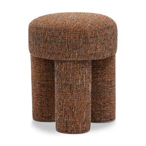 Meridian Larson Cognac Polyester Fabric Ottoman/Stool