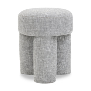 Meridian Larson Grey Polyester Fabric Ottoman/Stool
