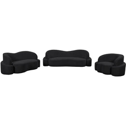 Meridian Principessa Black Boucle Fabric Chair
