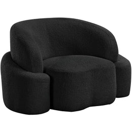 Meridian Principessa Black Boucle Fabric Chair