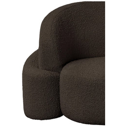 Meridian Principessa Brown Boucle Fabric Chair