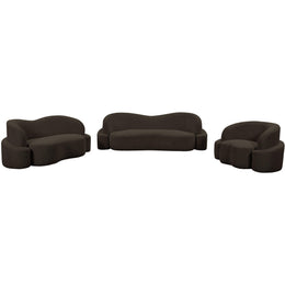 Meridian Principessa Brown Boucle Fabric Chair