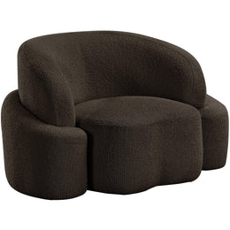 Meridian Principessa Brown Boucle Fabric Chair