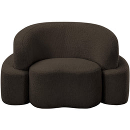Meridian Principessa Brown Boucle Fabric Chair