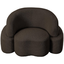 Meridian Principessa Brown Boucle Fabric Chair