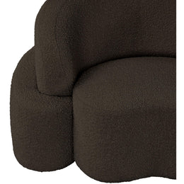 Meridian Principessa Brown Boucle Fabric Chair