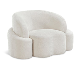 Meridian Principessa Cream Boucle Fabric Chair