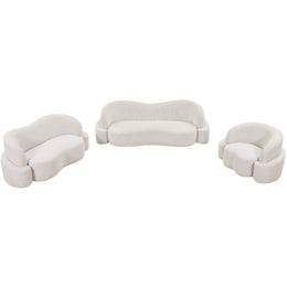 Meridian Principessa Cream Boucle Fabric Chair