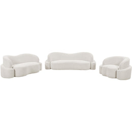 Meridian Principessa Cream Boucle Fabric Chair