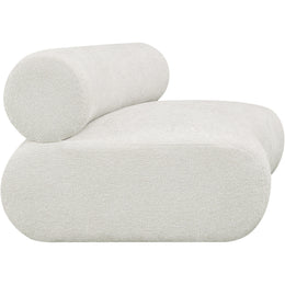 Meridian Bale Cream Chenille Fabric Modular Chair