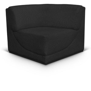 Meridian Ollie Black Boucle Fabric Corner