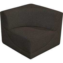 Meridian Ollie Brown Boucle Fabric Corner