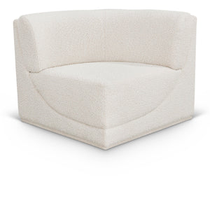 Meridian Ollie Cream Boucle Fabric Corner