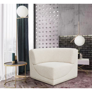 Meridian Ollie Cream Boucle Fabric Corner