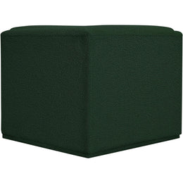 Meridian Ollie Green Boucle Fabric Corner